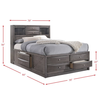Picket House Furnishings - Madison King Storage 3Pc Bedroom Set in Gray - EG170KB3PC veiw 10