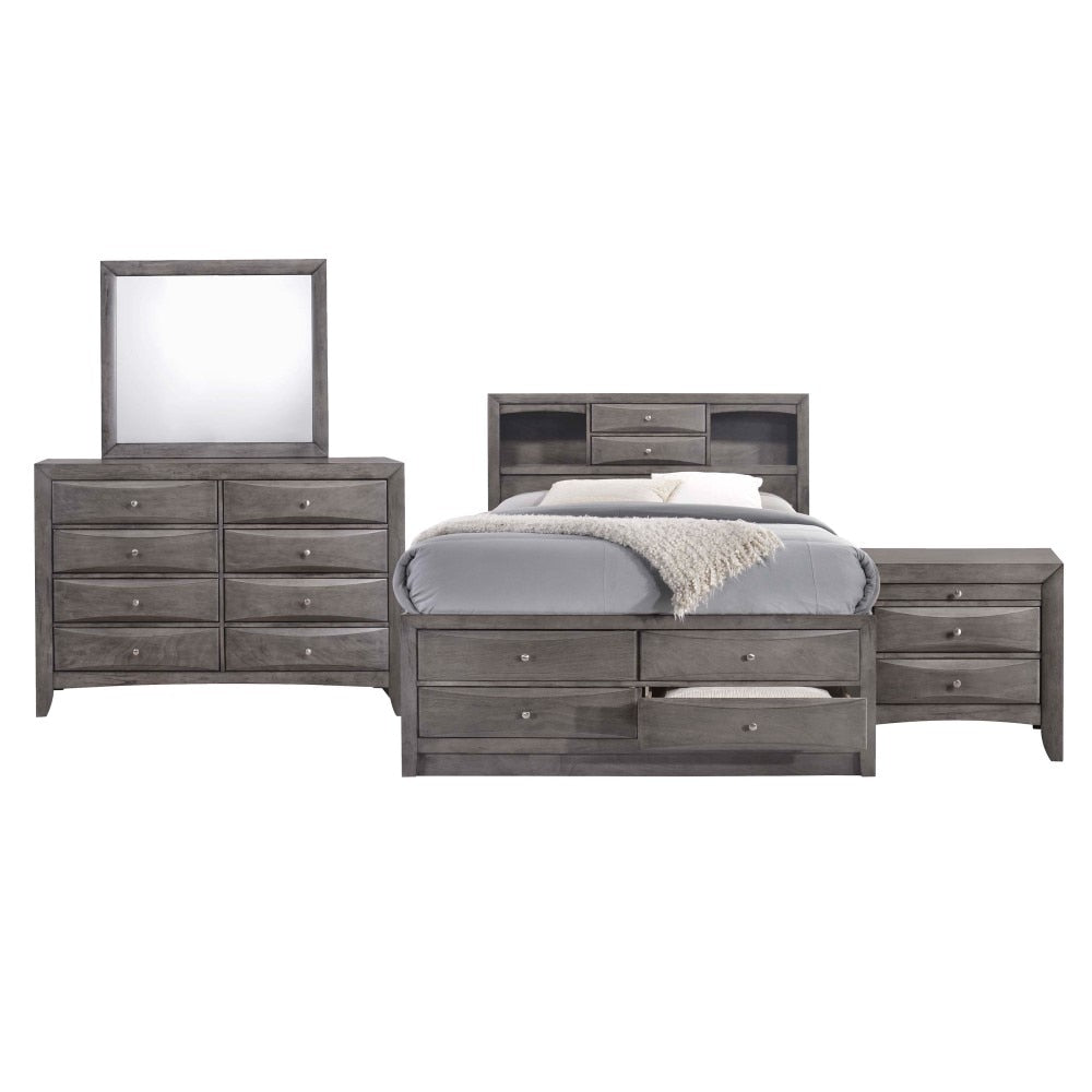Picket House Furnishings - Madison King Storage 4Pc Bedroom Set in Gray - EG170KB4PC veiw 3