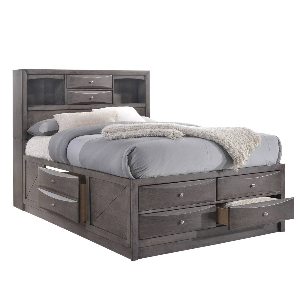 Picket House Furnishings - Madison King Storage 4Pc Bedroom Set in Gray - EG170KB4PC veiw 4