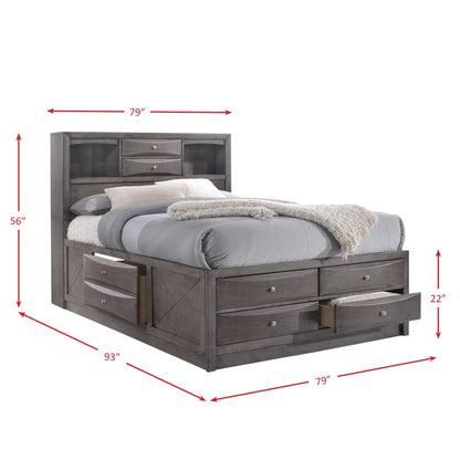 Picket House Furnishings - Madison King Storage 4Pc Bedroom Set in Gray - EG170KB4PC veiw 10
