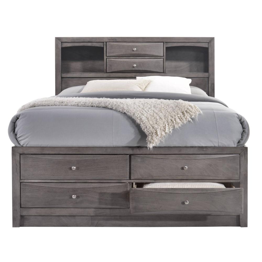 Picket House Furnishings - Madison King Storage 5Pc Bedroom Set in Gray - EG170KB5PC veiw 2