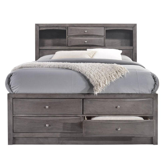 Picket House Furnishings - Madison King Storage 5Pc Bedroom Set in Gray - EG170KB5PC veiw 2