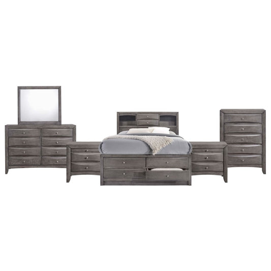 Picket House Furnishings - Madison King Storage 6Pc Bedroom Set in Gray - EG170KB6PC veiw 1