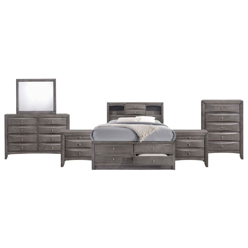 Picket House Furnishings - Madison King Storage 6Pc Bedroom Set in Gray - EG170KB6PC veiw 3