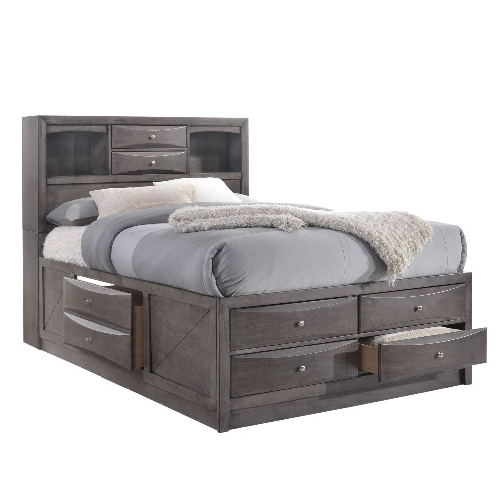 Picket House Furnishings - Madison King Storage 6Pc Bedroom Set in Gray - EG170KB6PC veiw 4