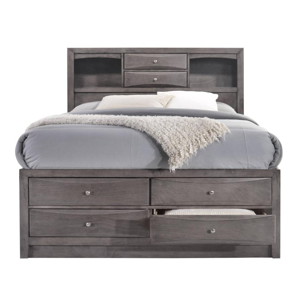 Picket House Furnishings - Madison King Storage Bed in Gray - EG170KB veiw 1