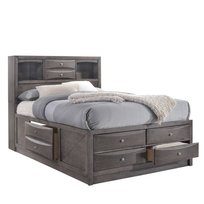 Picket House Furnishings - Madison King Storage Bed in Gray - EG170KB veiw 2