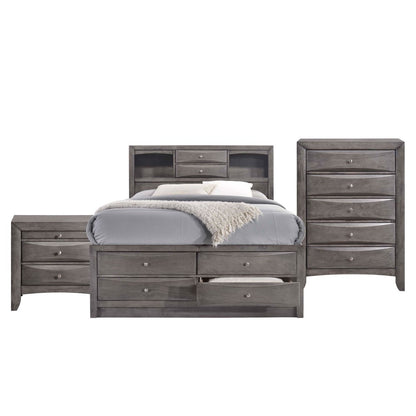 Picket House Furnishings - Madison Queen Storage 3Pc Bedroom Set in Gray - EG170QB3PC veiw 1