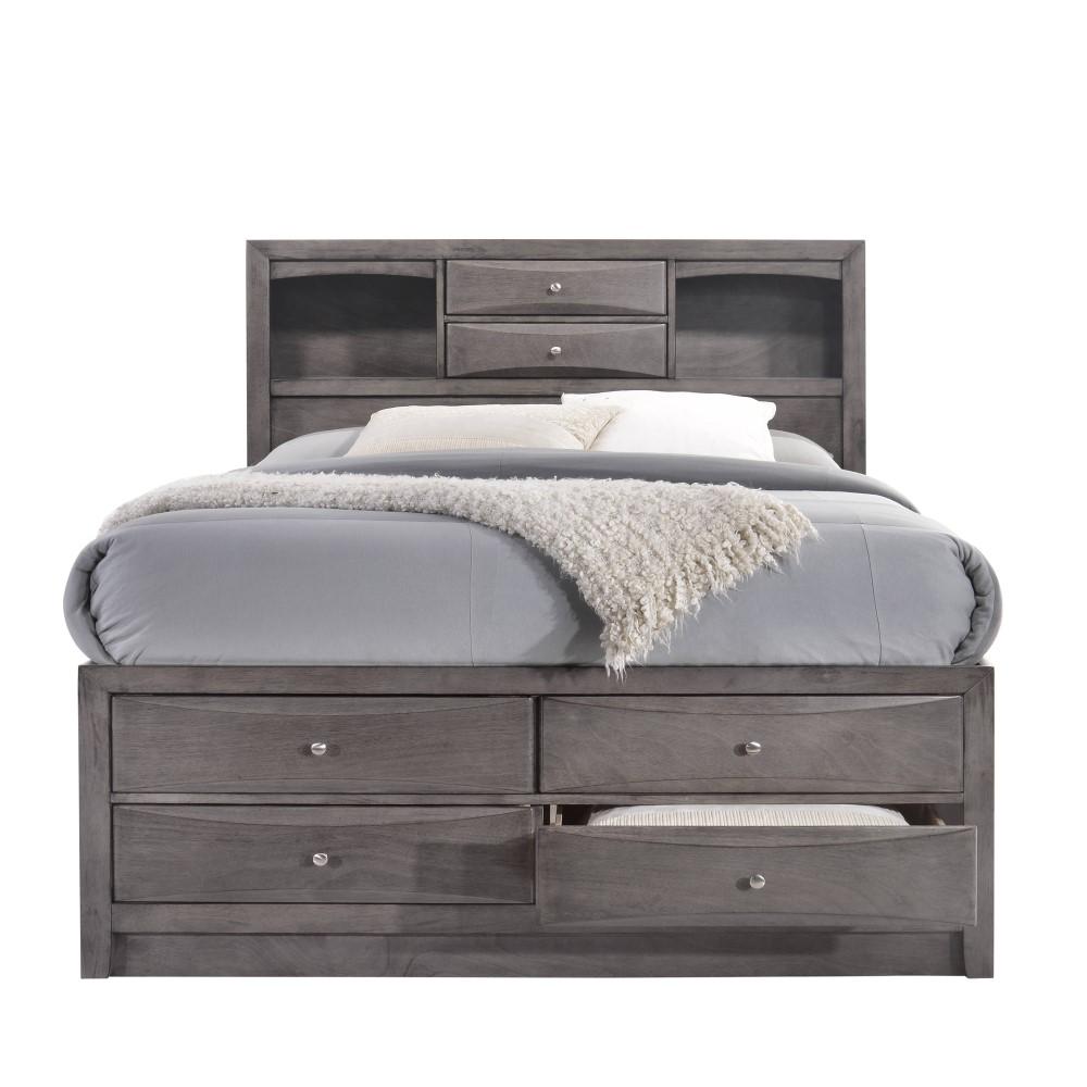 Picket House Furnishings - Madison Queen Storage 3Pc Bedroom Set in Gray - EG170QB3PC veiw 2