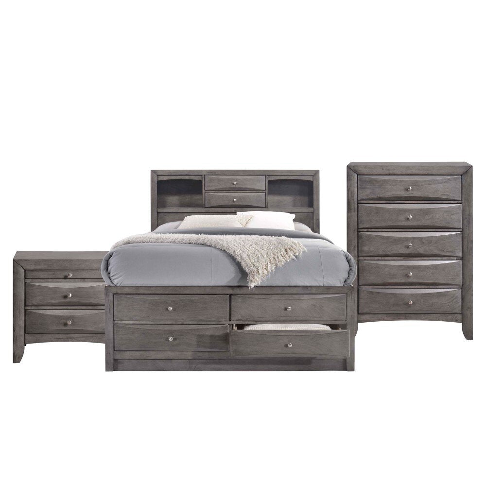 Picket House Furnishings - Madison Queen Storage 3Pc Bedroom Set in Gray - EG170QB3PC veiw 3