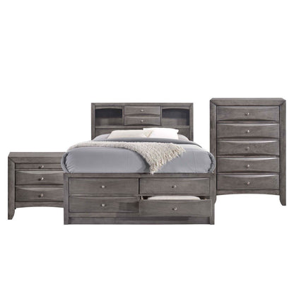 Picket House Furnishings - Madison Queen Storage 3Pc Bedroom Set in Gray - EG170QB3PC veiw 3