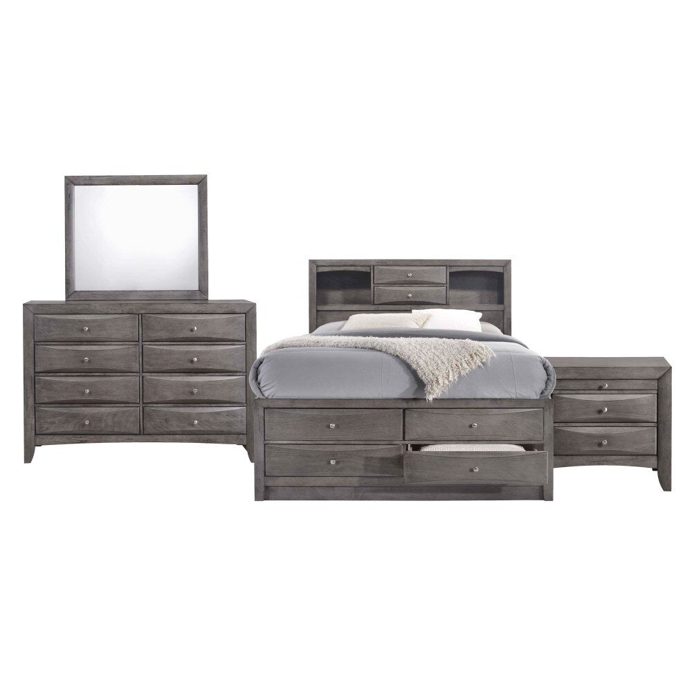 Picket House Furnishings - Madison Queen Storage 4Pc Bedroom Set in Gray - EG170QB4PC veiw 3