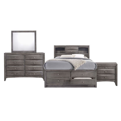Picket House Furnishings - Madison Queen Storage 4Pc Bedroom Set in Gray - EG170QB4PC veiw 3