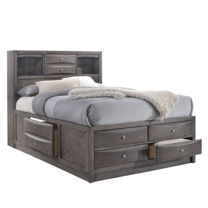 Picket House Furnishings - Madison Queen Storage 4Pc Bedroom Set in Gray - EG170QB4PC veiw 4