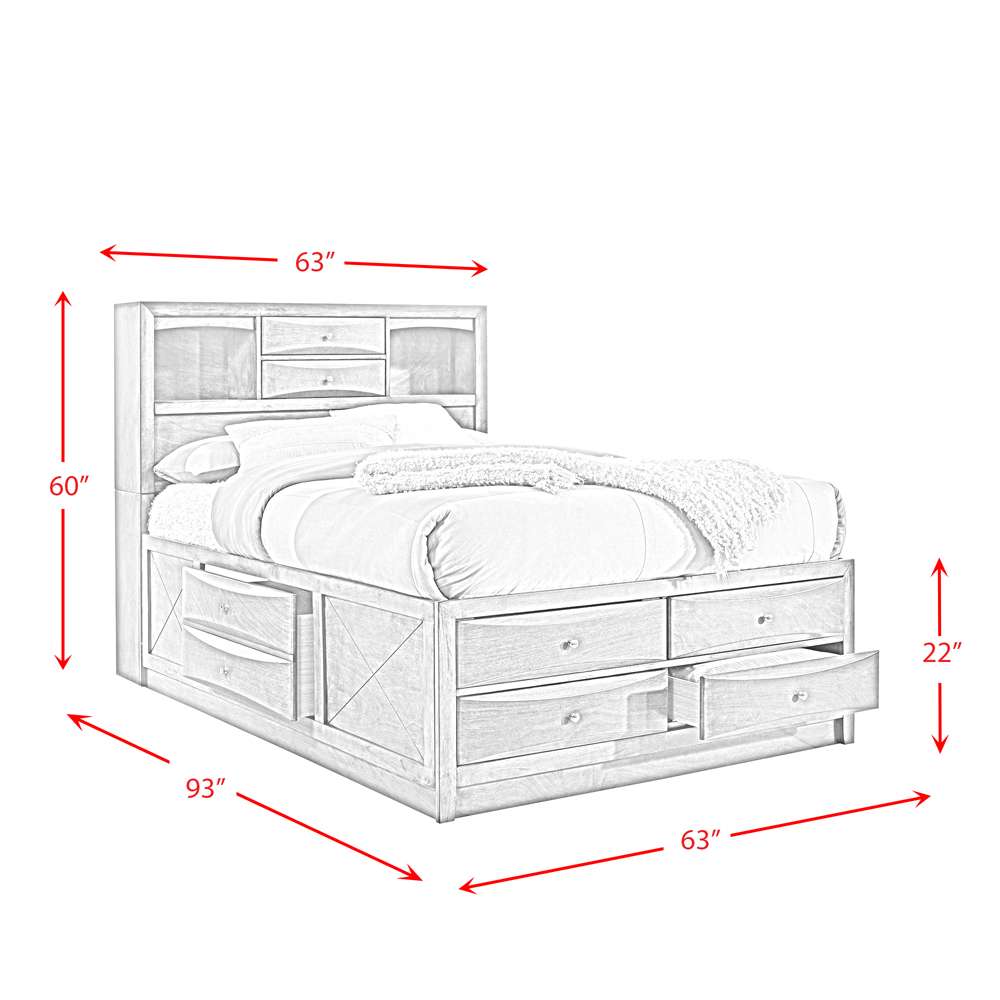 Picket House Furnishings - Madison Queen Storage 4PC Bedroom Set - EM300Q4PC veiw 6