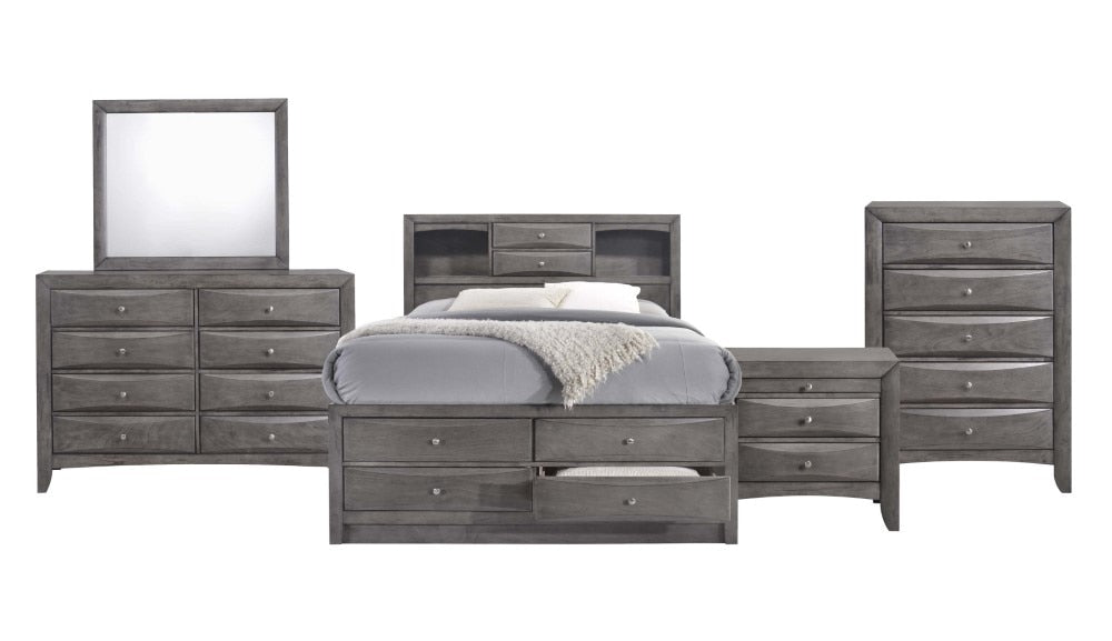 Picket House Furnishings - Madison Queen Storage 5Pc Bedroom Set in Gray - EG170QB5PC veiw 1