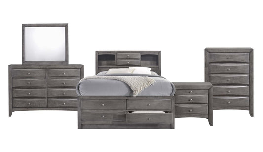 Picket House Furnishings - Madison Queen Storage 5Pc Bedroom Set in Gray - EG170QB5PC veiw 1