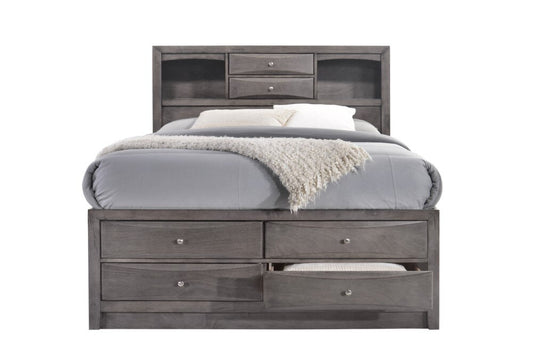 Picket House Furnishings - Madison Queen Storage 5Pc Bedroom Set in Gray - EG170QB5PC veiw 2