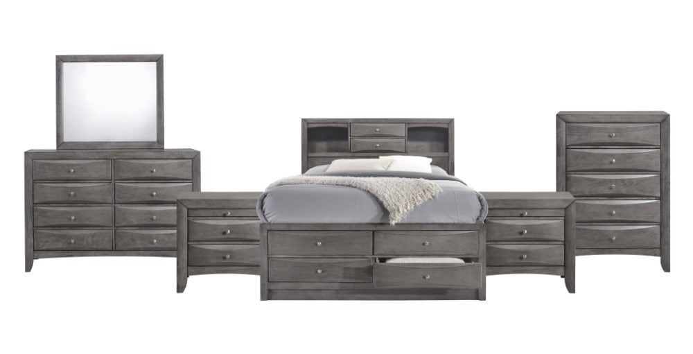 Picket House Furnishings - Madison Queen Storage 6Pc Bedroom Set in Gray - EG170QB6PC veiw 1