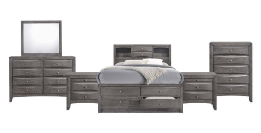 Picket House Furnishings - Madison Queen Storage 6Pc Bedroom Set in Gray - EG170QB6PC veiw 1