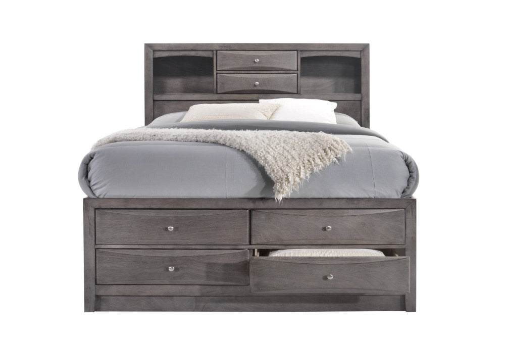 Picket House Furnishings - Madison Queen Storage 6Pc Bedroom Set in Gray - EG170QB6PC veiw 2