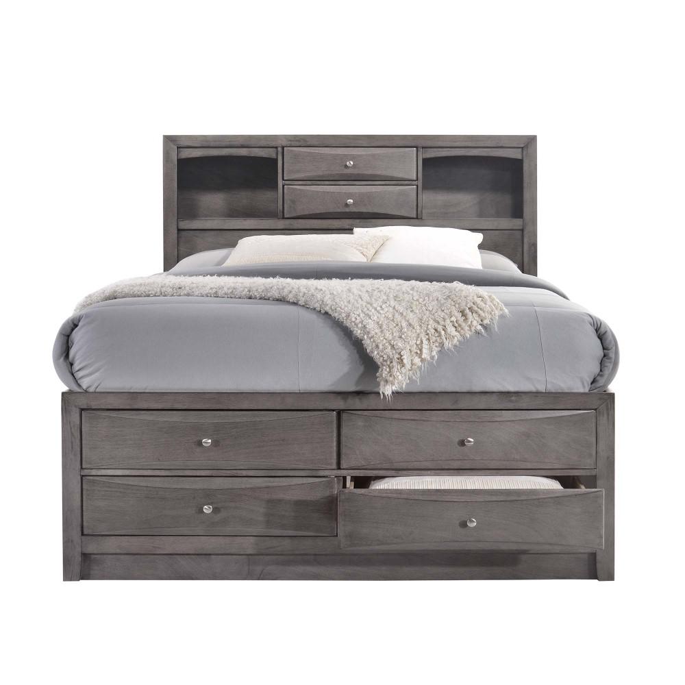 Picket House Furnishings - Madison Queen Storage Bed in Gray - EG170QB veiw 1