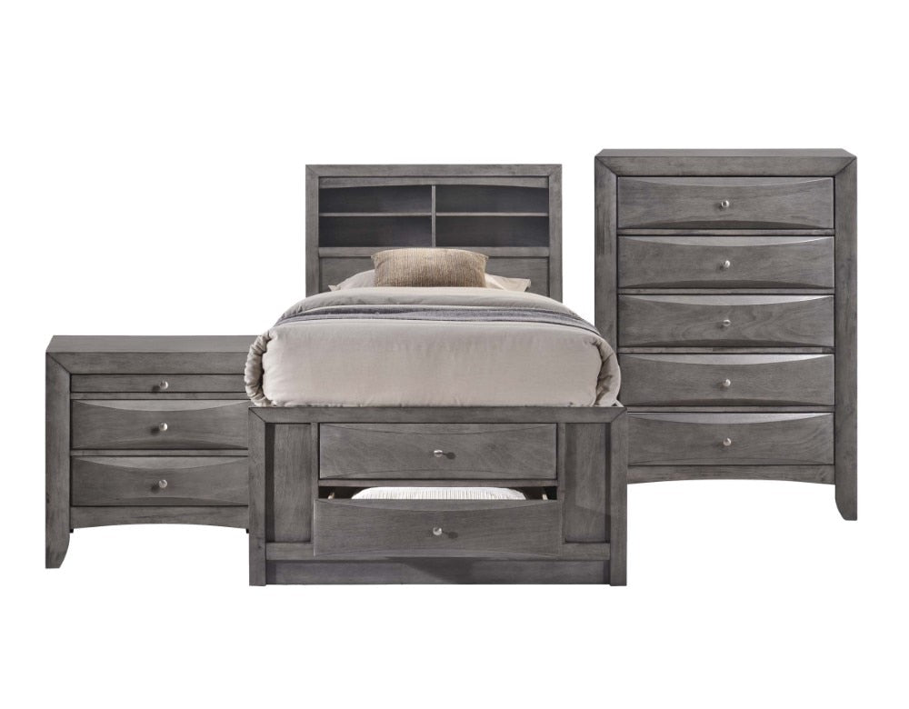 Picket House Furnishings - Madison Twin Storage 3Pc Bedroom Set in Gray - EG170TB3PC veiw 1