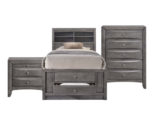 Picket House Furnishings - Madison Twin Storage 3Pc Bedroom Set in Gray - EG170TB3PC veiw 1
