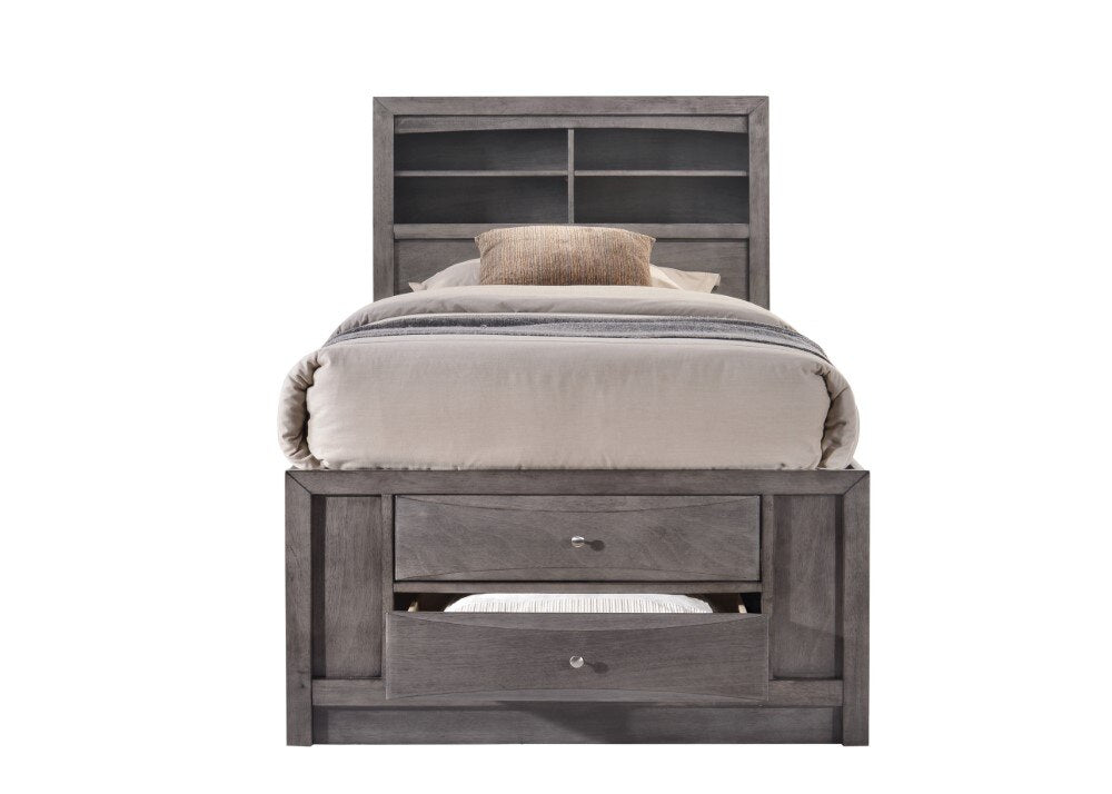 Picket House Furnishings - Madison Twin Storage 3Pc Bedroom Set in Gray - EG170TB3PC veiw 2