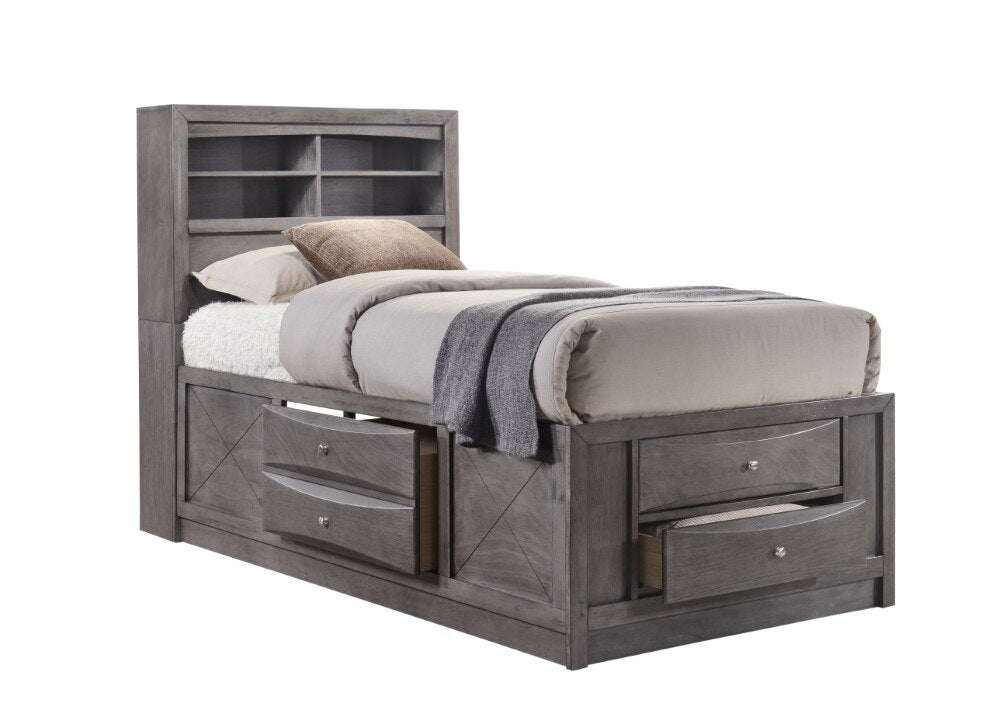 Picket House Furnishings - Madison Twin Storage 3Pc Bedroom Set in Gray - EG170TB3PC veiw 3