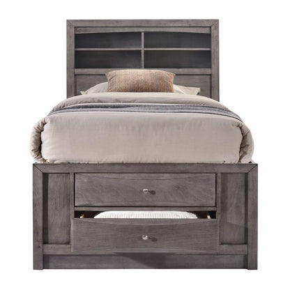 Picket House Furnishings - Madison Twin Storage 5Pc Bedroom Set in Gray - EG170TB5PC veiw 2