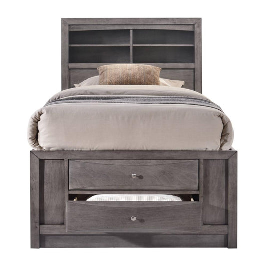 Picket House Furnishings - Madison Twin Storage 5Pc Bedroom Set in Gray - EG170TB5PC veiw 2