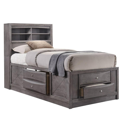 Picket House Furnishings - Madison Twin Storage 5Pc Bedroom Set in Gray - EG170TB5PC veiw 4