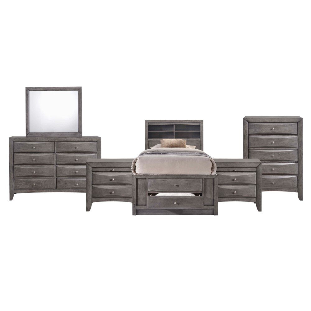 Picket House Furnishings - Madison Twin Storage 6Pc Bedroom Set in Gray - EG170TB6PC veiw 3