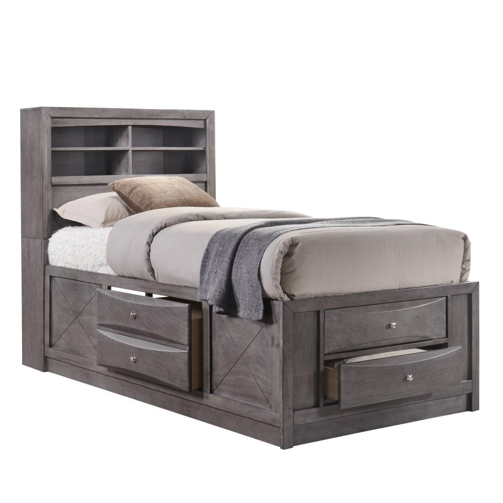 Picket House Furnishings - Madison Twin Storage 6Pc Bedroom Set in Gray - EG170TB6PC veiw 4