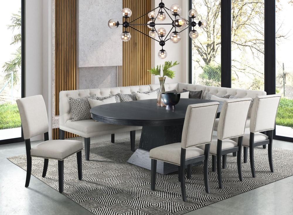 Picket House Furnishings - Mara 8PC Oval Dining Set-Table, Four Side Chairs and Banquette Seating - DMD1408PC veiw 1