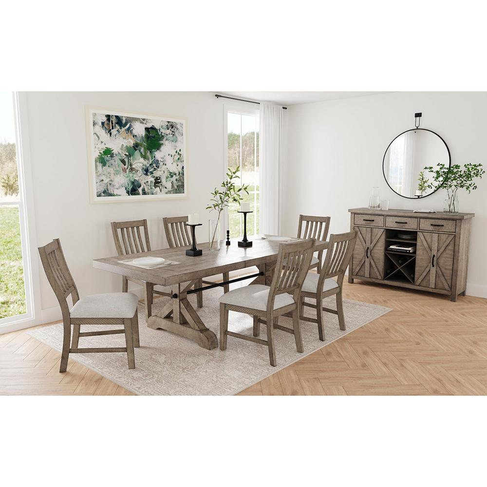 Picket House Furnishings - Marietta 7PC Standard Height Dining Set in Medium Brown-Table and Six Chairs - D-12830-3-DT-7PC veiw 2