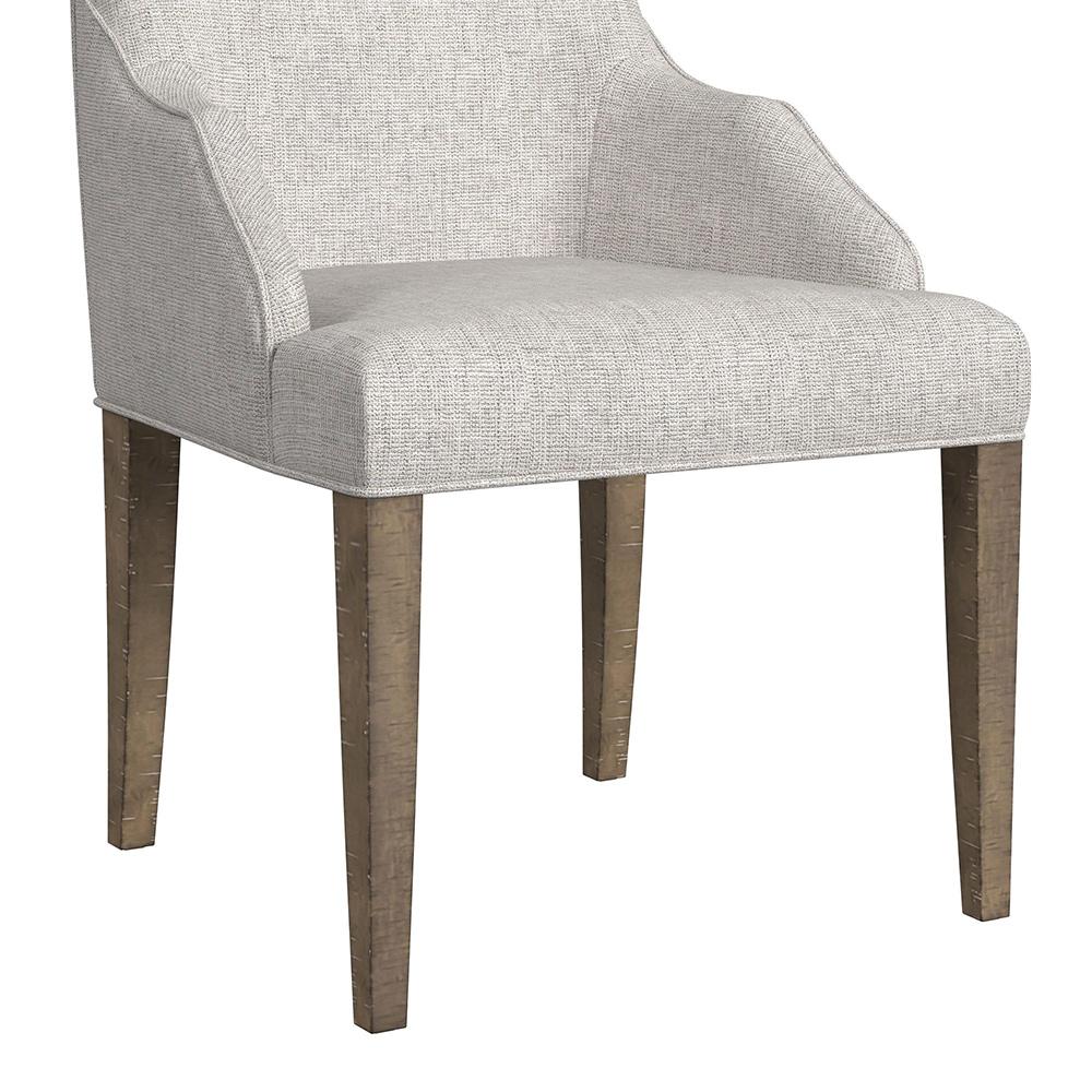 Picket House Furnishings - Marietta Dining Host Chair with Grey Fabric in Medium Brown (2 Per Carton) - D-12830-3-AC veiw 4