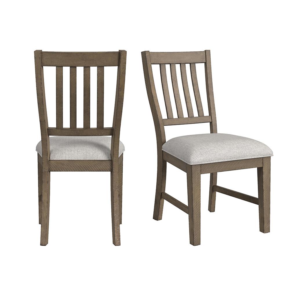 Picket House Furnishings - Marietta Dining Side Chair with Grey Fabric in Medium Brown (2 Per Carton) - D-12830-3-SC veiw 1