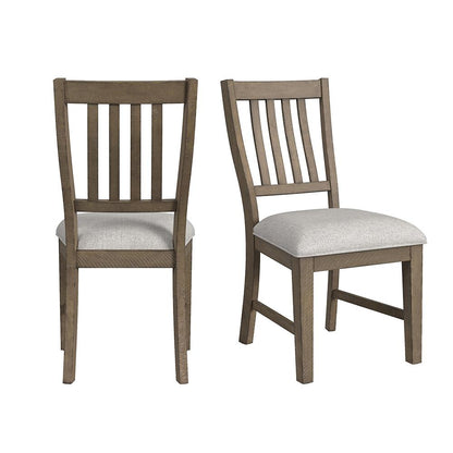 Picket House Furnishings - Marietta Dining Side Chair with Grey Fabric in Medium Brown (2 Per Carton) - D-12830-3-SC veiw 1