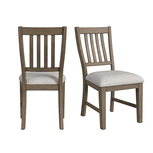Picket House Furnishings - Marietta Dining Side Chair with Grey Fabric in Medium Brown (2 Per Carton) - D-12830-3-SC veiw 1