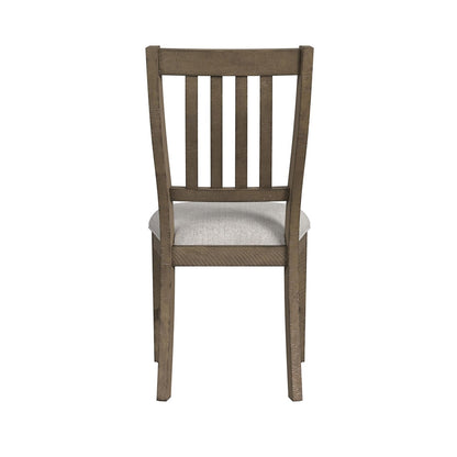 Picket House Furnishings - Marietta Dining Side Chair with Grey Fabric in Medium Brown (2 Per Carton) - D-12830-3-SC veiw 3