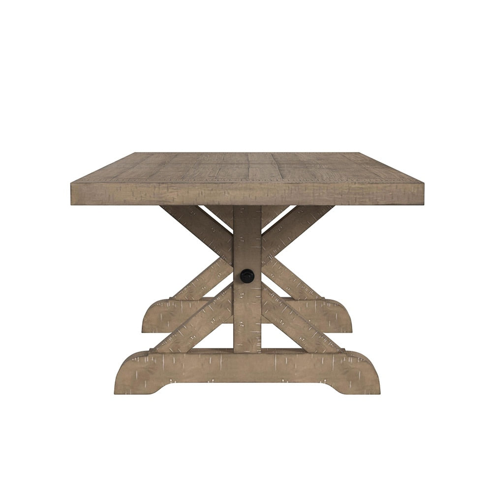 Picket House Furnishings - Marietta Dining Table with 2x12in Leaves in Grey - D-12830-3-DT veiw 2