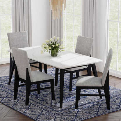 Picket House Furnishings - Megan 5PC Standard Height Dining Set in Black-Table and Four Chairs - D-15850-8-DT-5PC veiw 1
