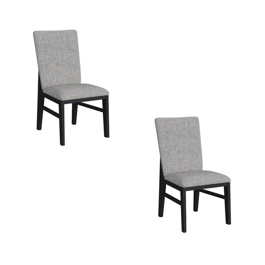 Picket House Furnishings - Megan Dining Side Chair with Grey Fabric in Black (Set of 2) - D-15850-8-SC veiw 1