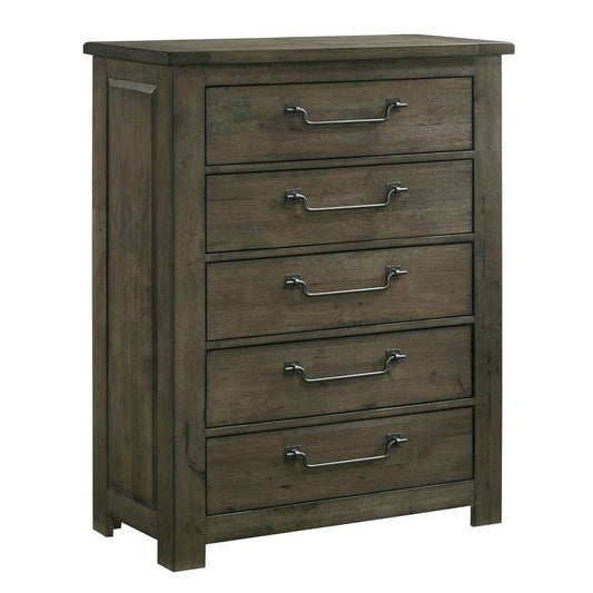 Picket House Furnishings - Memphis 5-Drawer Chest in Grey - MV500CH veiw 1