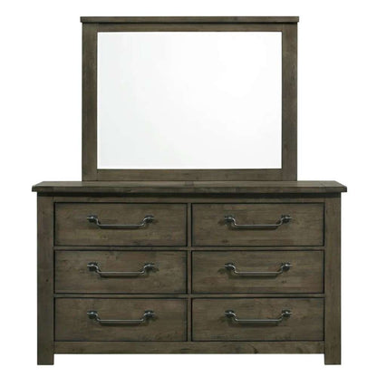 Picket House Furnishings - Memphis 6-Drawer Dresser with Mirror Set in Grey - MV500DRMR veiw 1