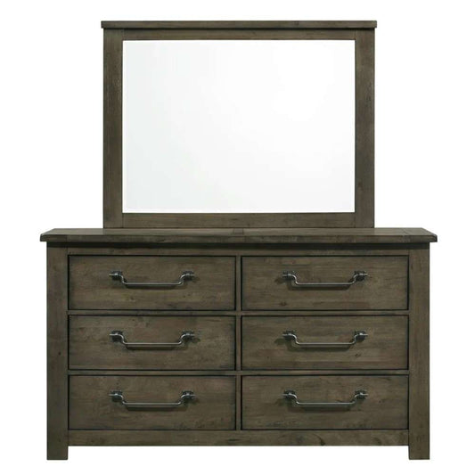 Picket House Furnishings - Memphis 6-Drawer Dresser with Mirror Set in Grey - MV500DRMR veiw 1