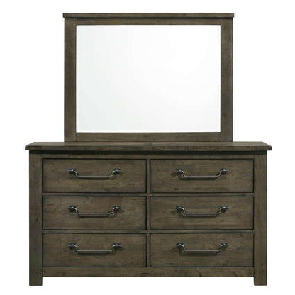 Picket House Furnishings - Memphis 6-Drawer Dresser with Mirror Set in Grey - MV500DRMR veiw 3