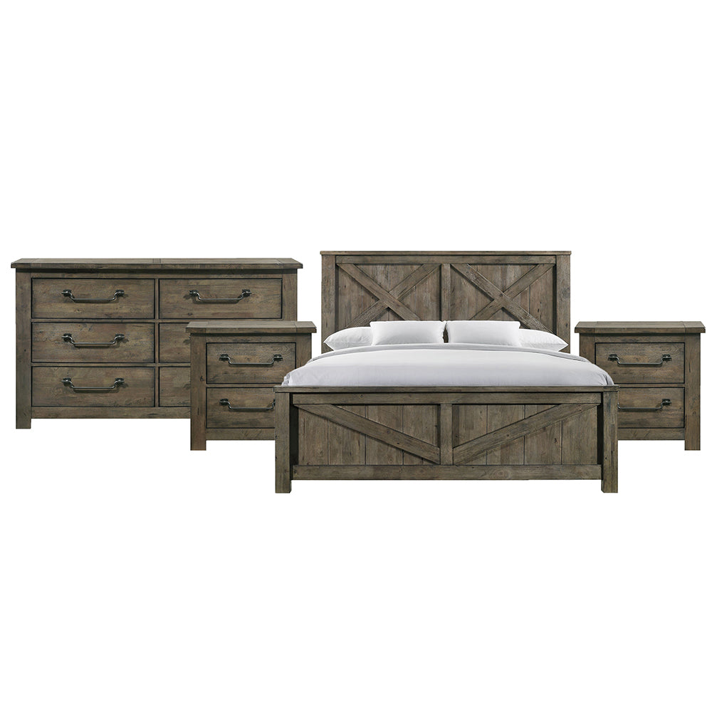 Picket House Furnishings - Memphis King 4PC Bedroom Set - MV500KBNSDR view 1